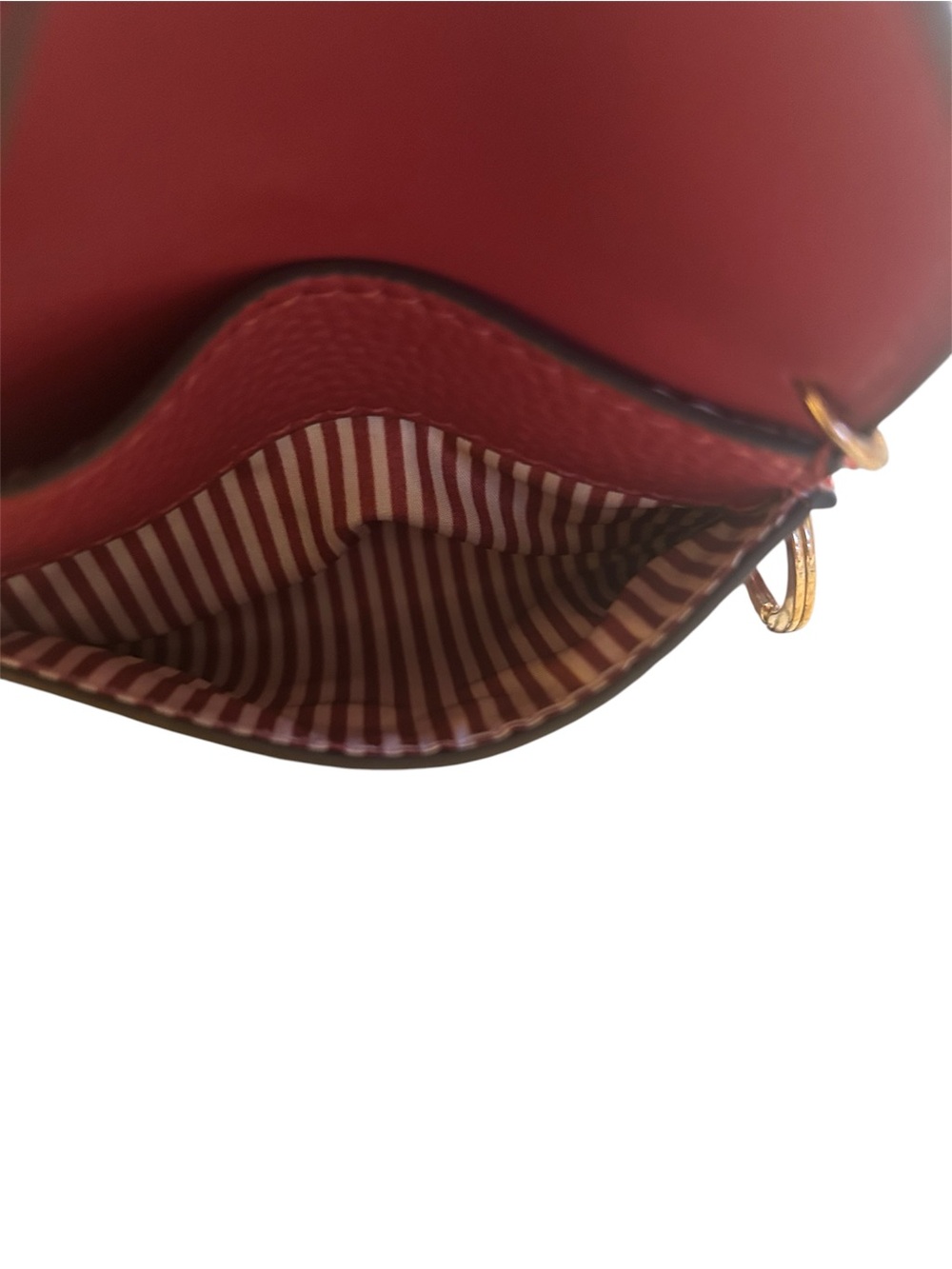 Nanette Lepore Red Pebbled Faux Leather Card Pouch with Keychain & Charms - Picture 7 of 8